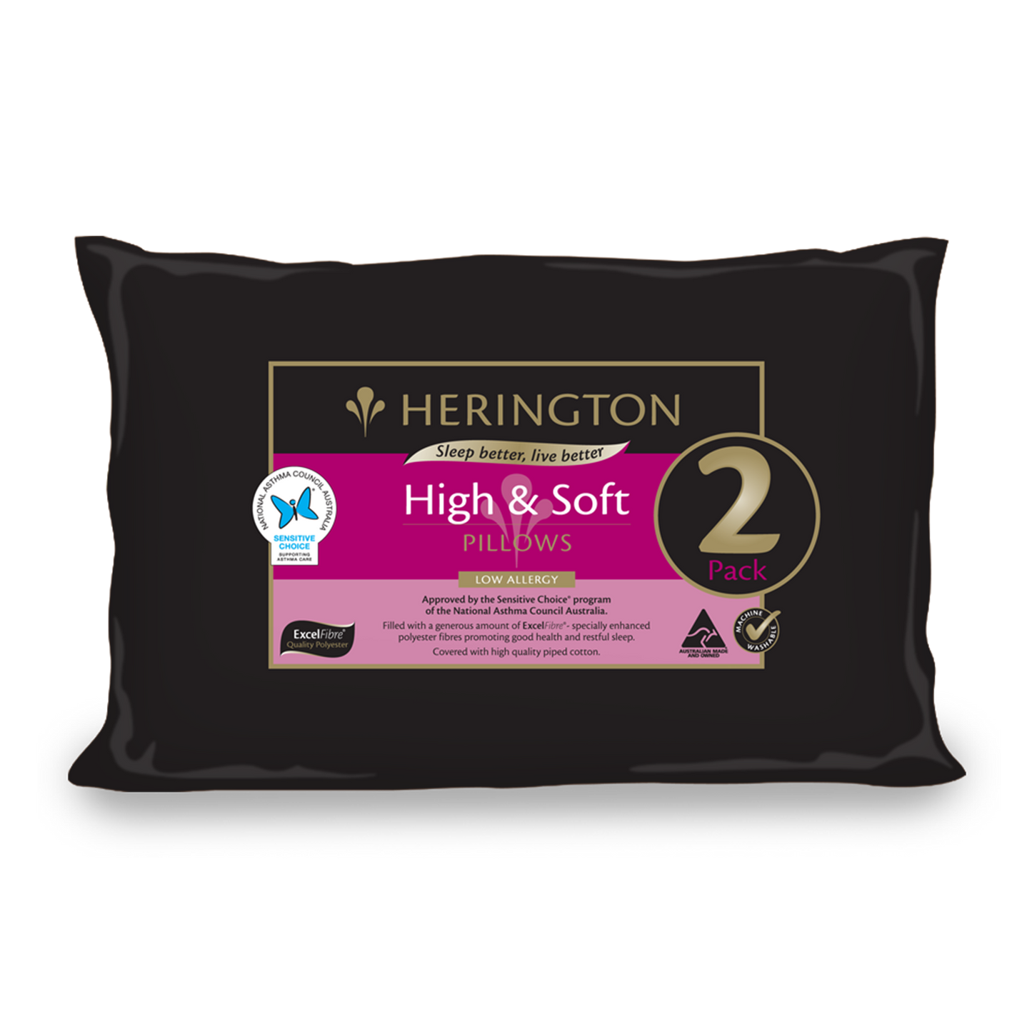Herington 2 Pack High & Soft Pillows