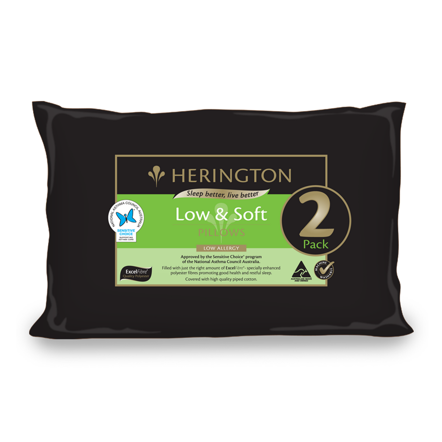 Herington 2 Pack Low & Soft Pillows
