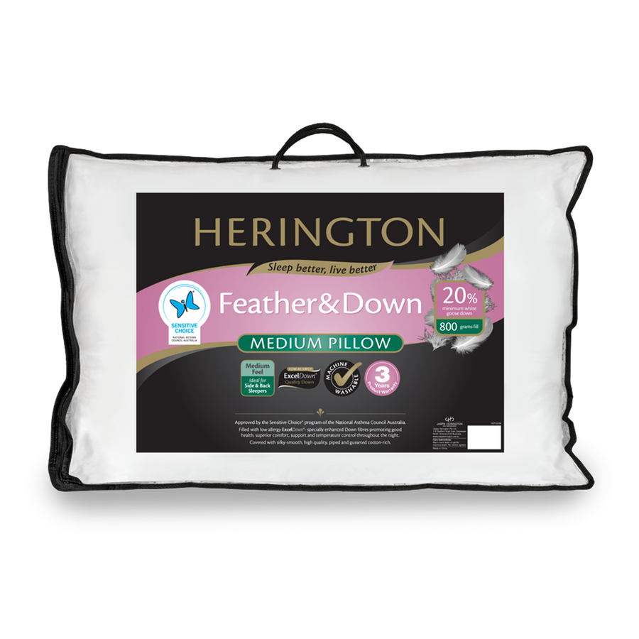 Herington 20% White Goose Down & Feather Pillow