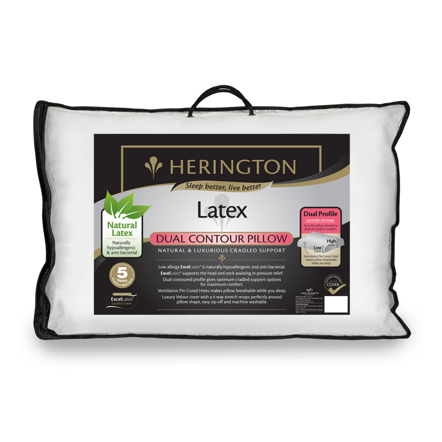 Herington Latex Dual Contour Profile Pillow