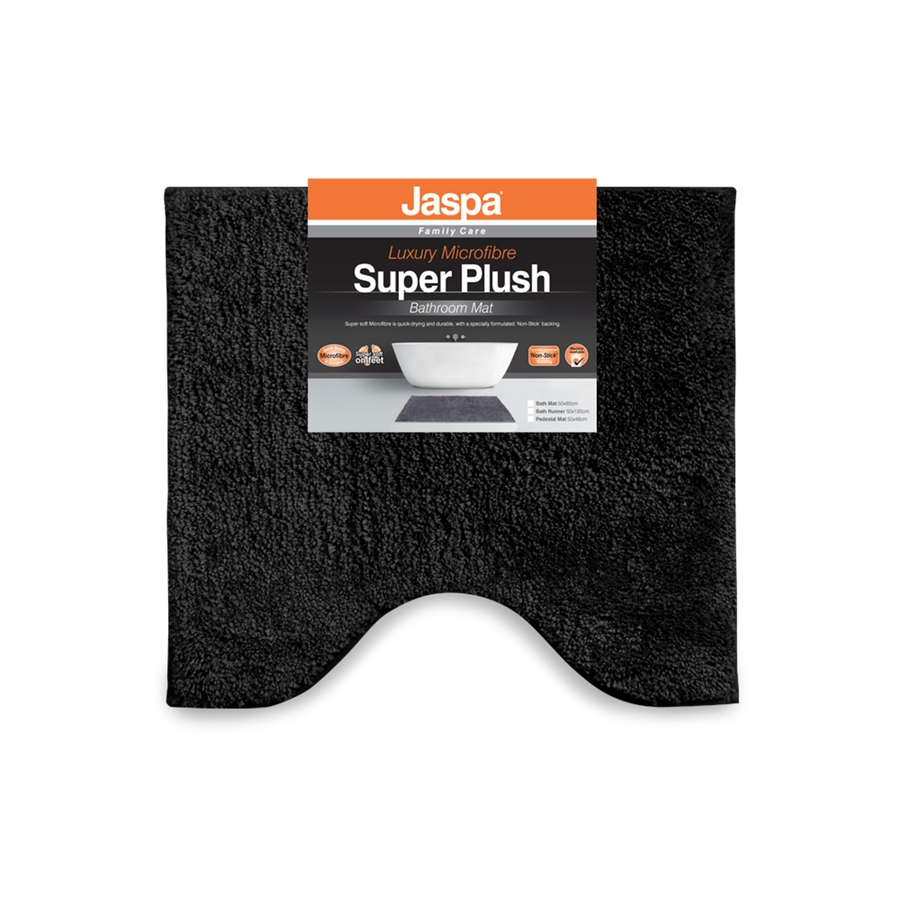 Jaspa Pedestal Mat Super Plush Black