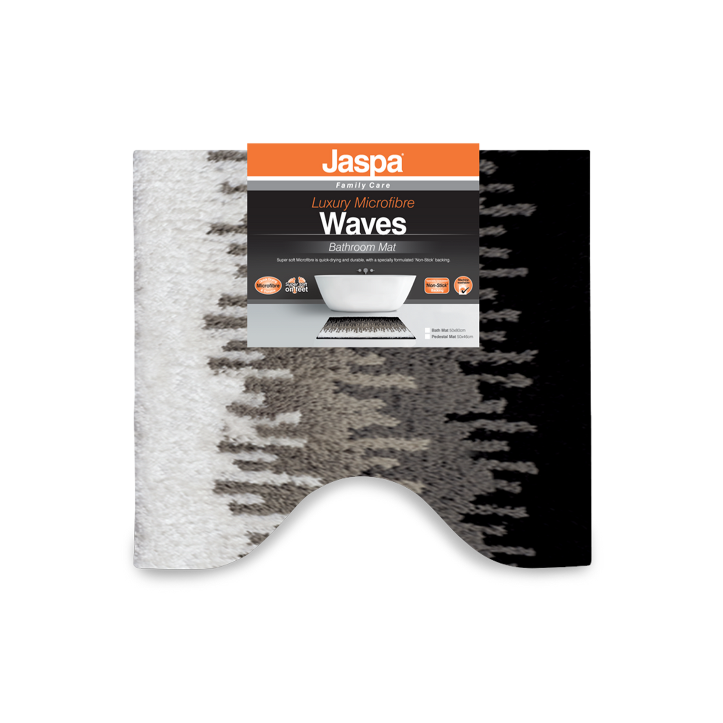 Jaspa Pedestal Mat Waves Mink