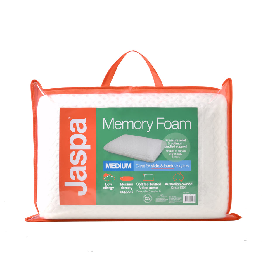 Jaspa Memory Foam Medium Profile Pillow