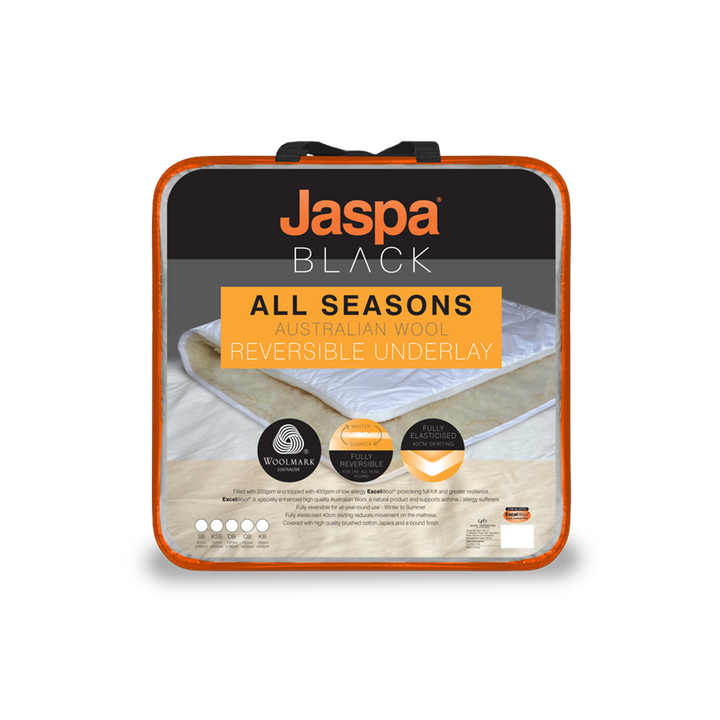 Jaspa Black All Seasons Reversible Wool Underlay