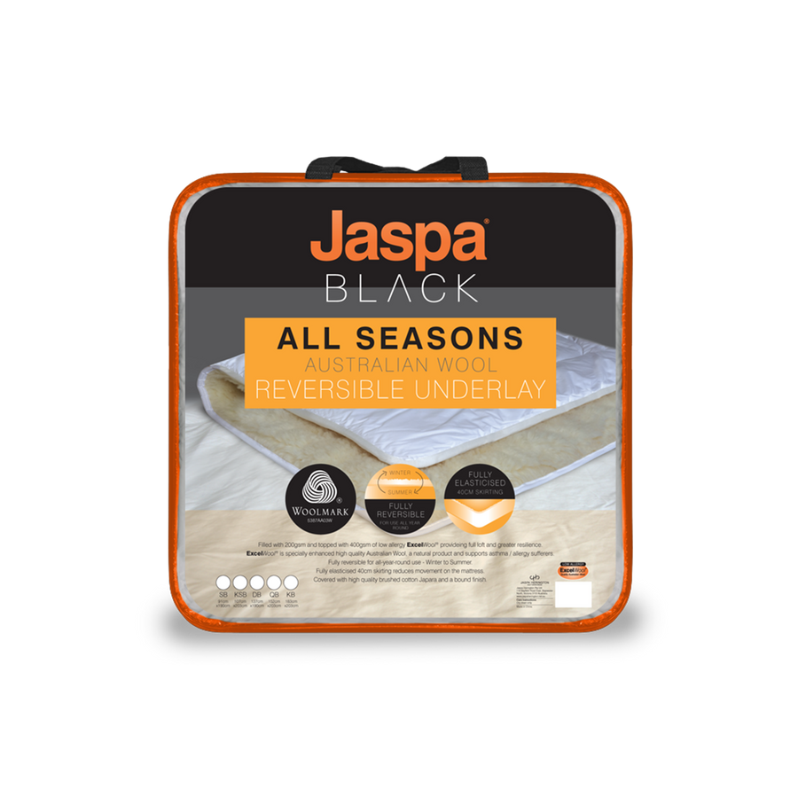 Jaspa Black All Seasons Reversible Wool Underlay