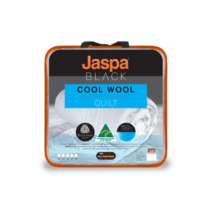 Jaspa Black Cool Wool Quilt